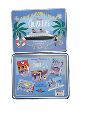 Vintage Disney Cruise Line DCL SHAG Josh Agle 10 Postcards Tin New